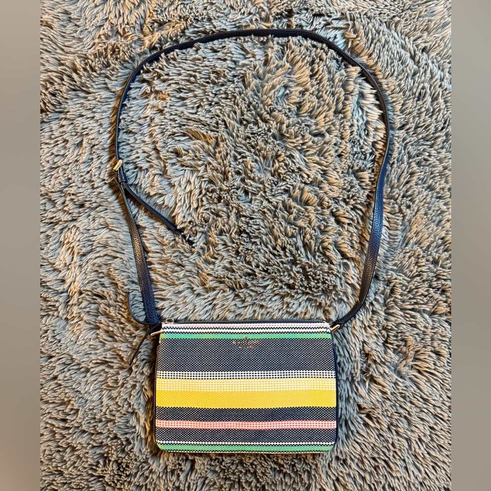 Kate Spade Jackson Boardwalk Stripe Triple Gusset Crossbody bag